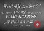 Image of President Harry Truman Atlantic Ocean, 1945, second 12 stock footage video 65675051678