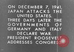 Image En réaction aux bombardements de Pearl Harbor l'Amérique Washington DC USA, 1941, de la seconde 31 séquences d'archives historiques vidéo 65675051746