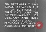 Image En réaction aux bombardements de Pearl Harbor l'Amérique Washington DC USA, 1941, de la seconde 33 séquences d'archives historiques vidéo 65675051746