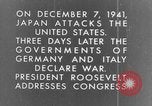 Image En réaction aux bombardements de Pearl Harbor l'Amérique Washington DC USA, 1941, de la seconde 38 séquences d'archives historiques vidéo 65675051746