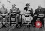 Image of President Roosevelt and Winston Churchill outside at Quebec Conference Quebec Canada, 1943, second 4 stock footage video 65675051786