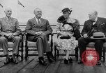 Image of President Roosevelt and Winston Churchill outside at Quebec Conference Quebec Canada, 1943, second 7 stock footage video 65675051786