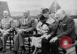 Image of President Roosevelt and Winston Churchill outside at Quebec Conference Quebec Canada, 1943, second 10 stock footage video 65675051786