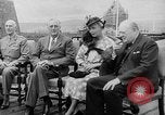 Image of President Roosevelt and Winston Churchill outside at Quebec Conference Quebec Canada, 1943, second 12 stock footage video 65675051786