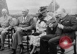 Image of President Roosevelt and Winston Churchill outside at Quebec Conference Quebec Canada, 1943, second 14 stock footage video 65675051786