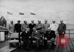 Image of President Roosevelt and Winston Churchill outside at Quebec Conference Quebec Canada, 1943, second 20 stock footage video 65675051786