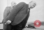 Image of President Roosevelt and Winston Churchill outside at Quebec Conference Quebec Canada, 1943, second 34 stock footage video 65675051786
