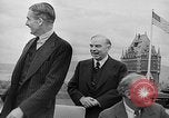Image of President Roosevelt and Winston Churchill outside at Quebec Conference Quebec Canada, 1943, second 60 stock footage video 65675051786