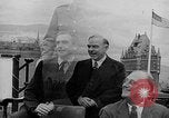 Image of President Roosevelt and Winston Churchill outside at Quebec Conference Quebec Canada, 1943, second 61 stock footage video 65675051786
