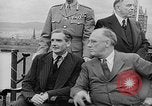 Image of President Roosevelt and Winston Churchill outside at Quebec Conference Quebec Canada, 1943, second 62 stock footage video 65675051786