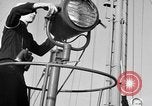 Image of LST communication using semaphore, signal flags, and blinking lights English Channel, 1944, second 6 stock footage video 65675051829