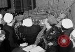 Image of LST communication using semaphore, signal flags, and blinking lights English Channel, 1944, second 36 stock footage video 65675051829