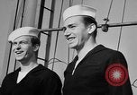 Image of LST communication using semaphore, signal flags, and blinking lights English Channel, 1944, second 62 stock footage video 65675051829