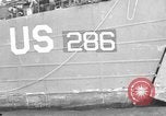 Image of loaded LST English Channel, 1944, second 57 stock footage video 65675051834