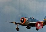 Image of P 47 aircraft of US Army Air Forces 57th Fighter Group Corsica France, 1944, second 10 stock footage video 65675051896