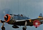 Image of P 47 aircraft of US Army Air Forces 57th Fighter Group Corsica France, 1944, second 11 stock footage video 65675051896