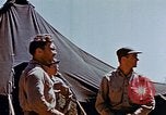 Image of Pilot examines flak damage to his P-47 aircraft Corsica France, 1944, second 46 stock footage video 65675051897