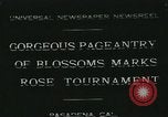 Image of procession of floats Pasadena California USA, 1931, second 1 stock footage video 65675051981
