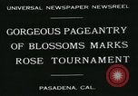 Image of procession of floats Pasadena California USA, 1931, second 4 stock footage video 65675051981