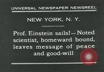Image of Albert Einstein in United States New York City USA, 1931, second 7 stock footage video 65675051983