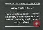 Image of Albert Einstein in United States New York City USA, 1931, second 11 stock footage video 65675051983