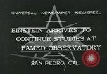 Immagine di Albert Einstein San Pedro California USA, 1933, secondo 3 filmato di repertorio 65675051988