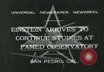 Immagine di Albert Einstein San Pedro California USA, 1933, secondo 4 filmato di repertorio 65675051988
