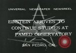 Immagine di Albert Einstein San Pedro California USA, 1933, secondo 5 filmato di repertorio 65675051988