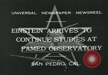 Immagine di Albert Einstein San Pedro California USA, 1933, secondo 6 filmato di repertorio 65675051988