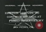 Immagine di Albert Einstein San Pedro California USA, 1933, secondo 8 filmato di repertorio 65675051988