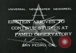 Immagine di Albert Einstein San Pedro California USA, 1933, secondo 11 filmato di repertorio 65675051988