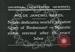 Immagine di Cristo Redentore statua Rio de Janeiro in Brasile, 1932, secondo 6 filmato di repertorio 65675051989
