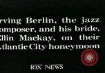Image of Newly wed Irving Berlin and wife (former Ellin Mackay)  Atlantic City New Jersey USA, 1926, second 1 stock footage video 65675051996
