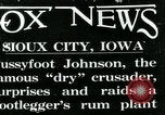 Image of William Eugene Johnson enforcing prohibition Sioux City Iowa USA, 1920, second 1 stock footage video 65675051997