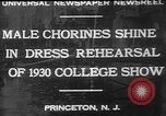 Image chorines mâle Princeton New Jersey USA, 1930, de la seconde 1 séquences d'archives historiques vidéo 65675052009