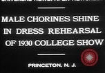 Image chorines mâle Princeton New Jersey USA, 1930, de la seconde 4 séquences d'archives historiques vidéo 65675052009