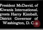 Image Président de Kiwanis International McDavid Hagerstown Maryland USA, 1930, de la seconde 48 séquences d'archives historiques vidéo 65675052017