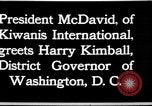 Image Président de Kiwanis International McDavid Hagerstown Maryland USA, 1930, de la seconde 53 séquences d'archives historiques vidéo 65675052017