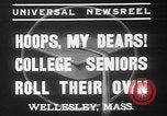Image filles collège Wellesley Massachusetts USA, 1937, de la seconde 11 séquences d'archives historiques vidéo 65675052026