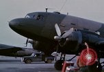 Image of camouflaged AC 47 aircraft Vietnam Bien Hoa Air Base, 1967, second 3 stock footage video 65675052033