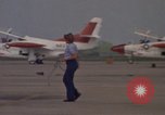Image of aircraft T-2C Beeville Texas Naval Air Station Chase Field USA, 1982, second 3 stock footage video 65675052113