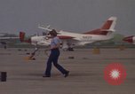 Image of aircraft T-2C Beeville Texas Naval Air Station Chase Field USA, 1982, second 4 stock footage video 65675052113
