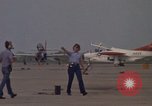 Image of aircraft T-2C Beeville Texas Naval Air Station Chase Field USA, 1982, second 16 stock footage video 65675052113