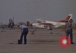 Image of aircraft T-2C Beeville Texas Naval Air Station Chase Field USA, 1982, second 21 stock footage video 65675052113