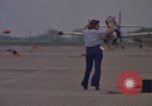Image of aircraft T-2C Beeville Texas Naval Air Station Chase Field USA, 1982, second 32 stock footage video 65675052113