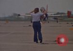 Image of aircraft T-2C Beeville Texas Naval Air Station Chase Field USA, 1982, second 35 stock footage video 65675052113
