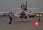 Image of aircraft T-2C Beeville Texas Naval Air Station Chase Field USA, 1982, second 57 stock footage video 65675052113