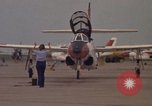 Image of aircraft T-2C Beeville Texas Naval Air Station Chase Field USA, 1982, second 59 stock footage video 65675052113