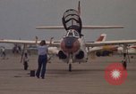 Image of aircraft T-2C Beeville Texas Naval Air Station Chase Field USA, 1982, second 60 stock footage video 65675052113