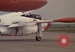 Image of aircraft T-2C Beeville Texas Naval Air Station Chase Field USA, 1982, second 40 stock footage video 65675052114